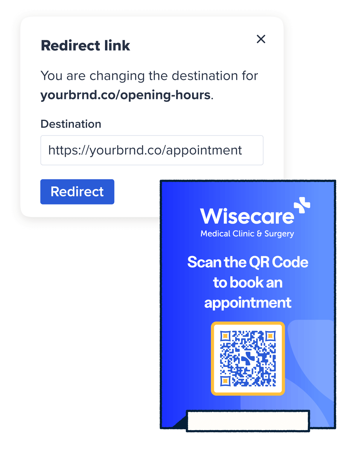 Redirect link to make a medical appointment