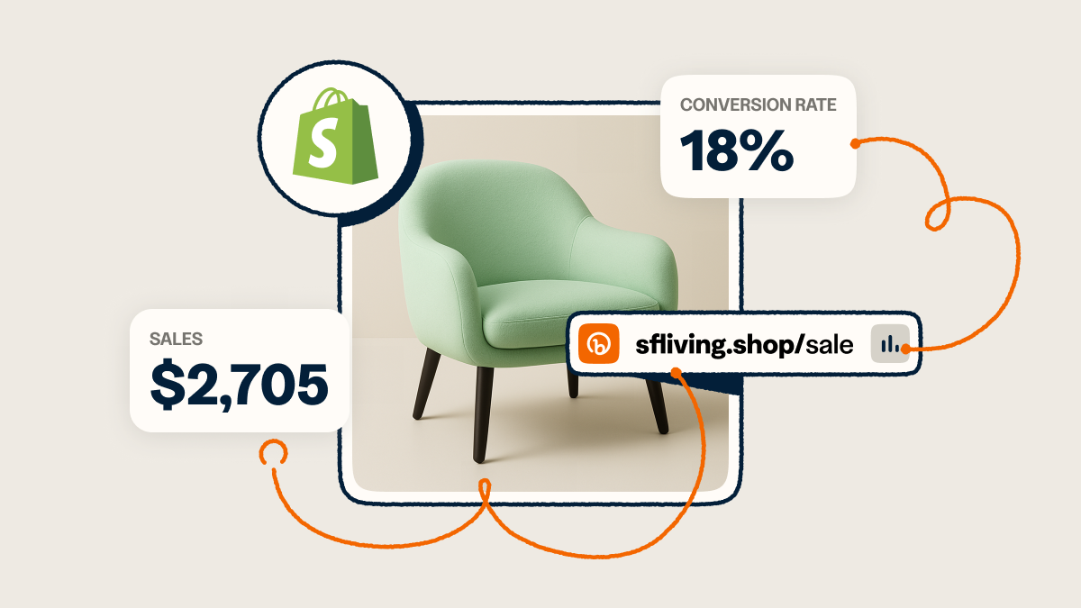 Image of a chair with some conversion rate data surrounding it